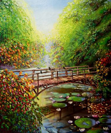 Original Impressionism Garden Paintings by Narek Hambardzumyan