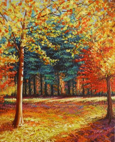 Original Impressionism Tree Paintings by Narek Hambardzumyan