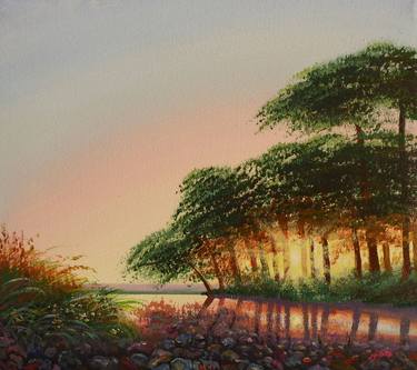 Original Impressionism Tree Paintings by Narek Hambardzumyan