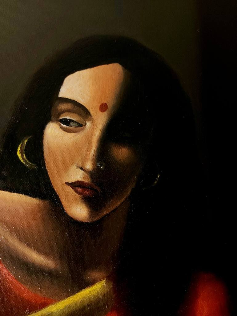 Original Portrait Painting by Arjun Cheruparambil
