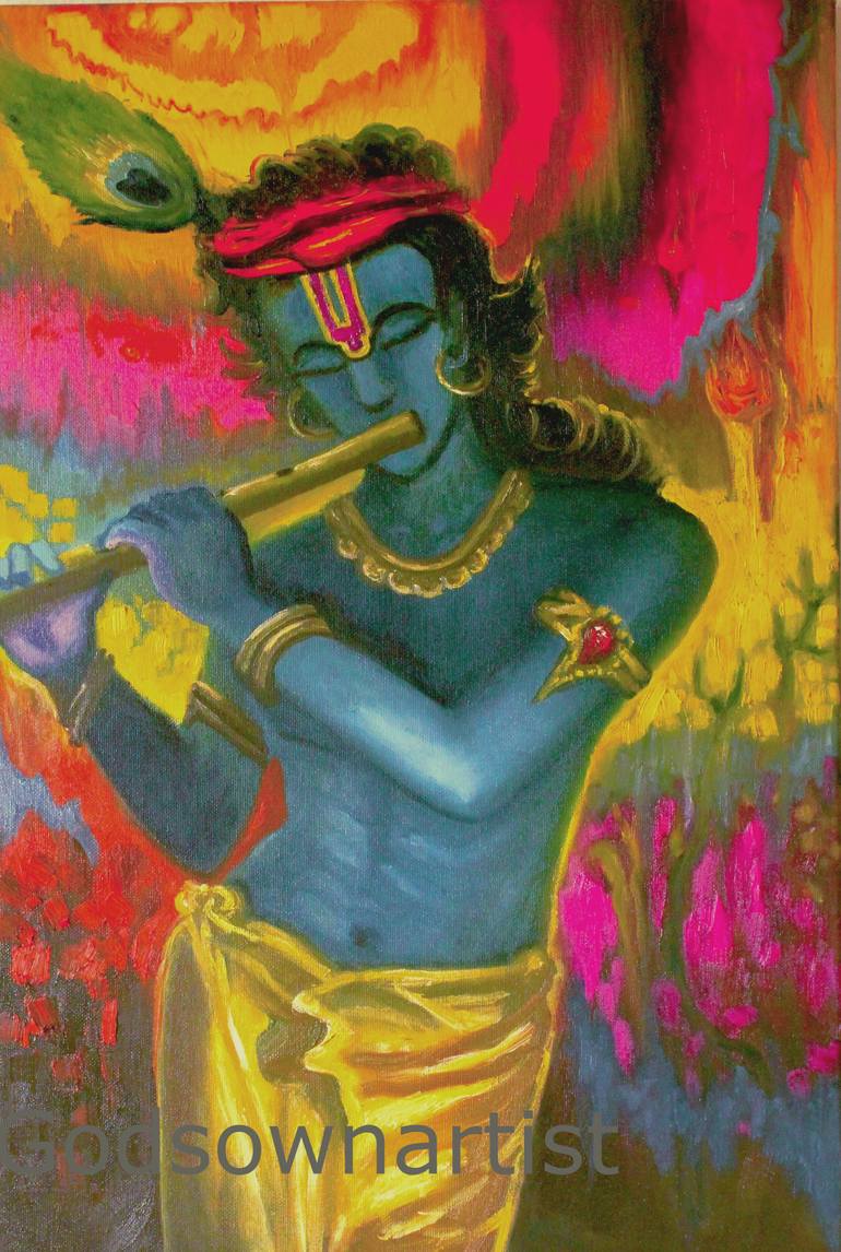 Original Abstract Religion Painting by Arjun Cheruparambil
