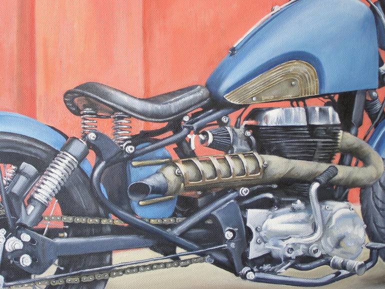 Original Realism Bike Painting by Ganna Lutsenko