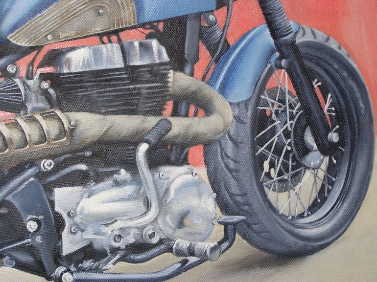 Original Realism Bike Painting by Ganna Lutsenko