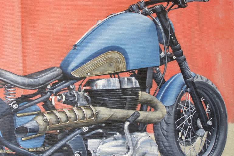 Original Realism Bike Painting by Ganna Lutsenko