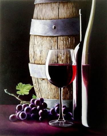 Original Photorealism Still Life Paintings by Angelo Tine'