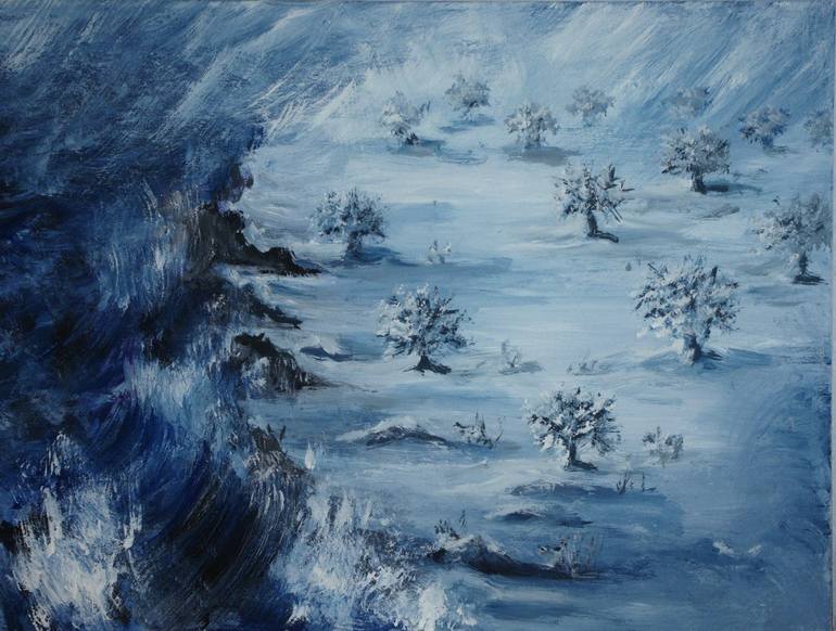 Snowstorm Painting by Ulyana Krutova | Saatchi Art