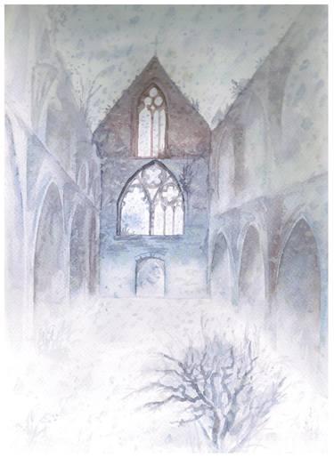 Abbaye de Beaunport in Winter thumb