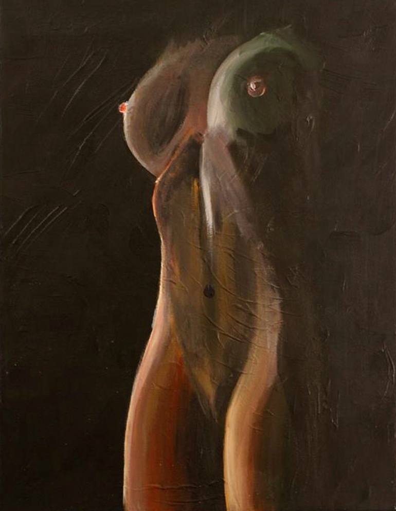Original Realism Nude Painting by Oana Leta