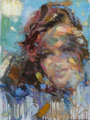 Original Figurative Portrait Paintings by Eugene Segal