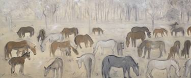 Print of Horse Paintings by Sally Anne Wake Jones