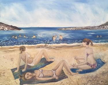 Print of Beach Paintings by Sally Anne Wake Jones