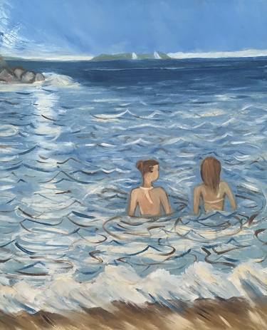 Print of Beach Paintings by Sally Anne Wake Jones