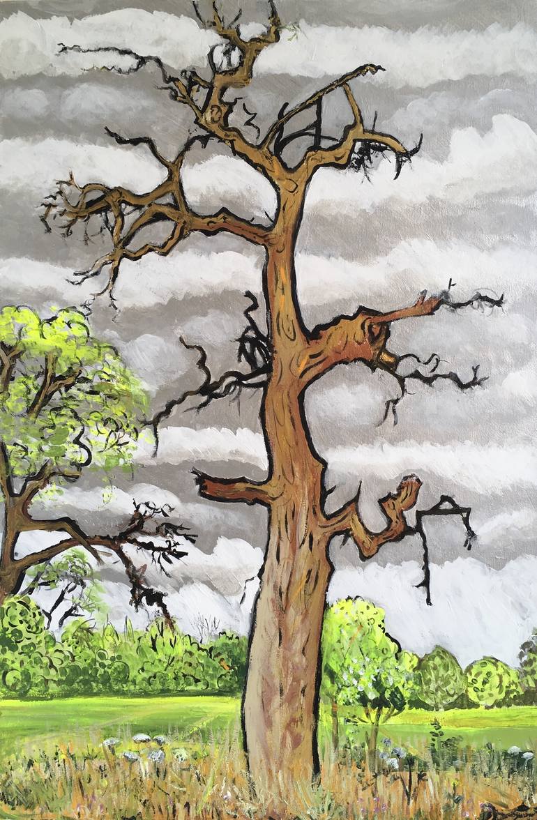 The Lightning Tree Painting by Sally Anne Wake Jones | Saatchi Art