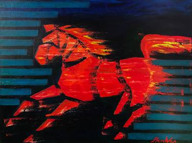 Print of Horse Paintings by Marcin Waniek