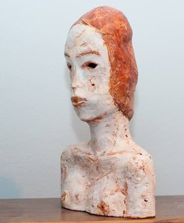 Original Expressionism Portrait Sculpture by Rakocevic Cvijanov Maja