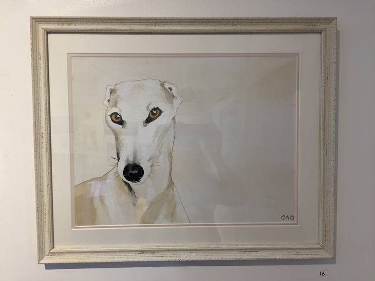 Original Realism Dogs Painting by Christine Gupta