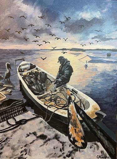 Original Boat Paintings by Christine Gupta