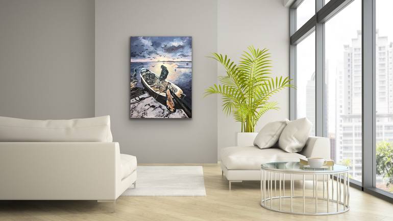 Original Figurative Boat Painting by Christine Gupta