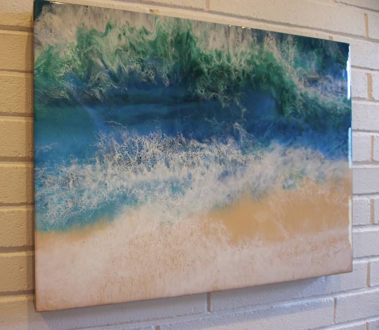 Original Abstract Seascape Painting by Renee Mendler