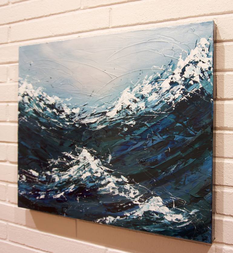 Original Abstract Seascape Painting by Renee Mendler