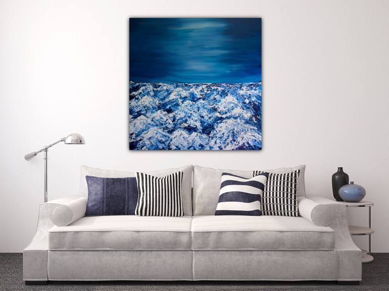 Original Abstract Seascape Painting by Renee Mendler