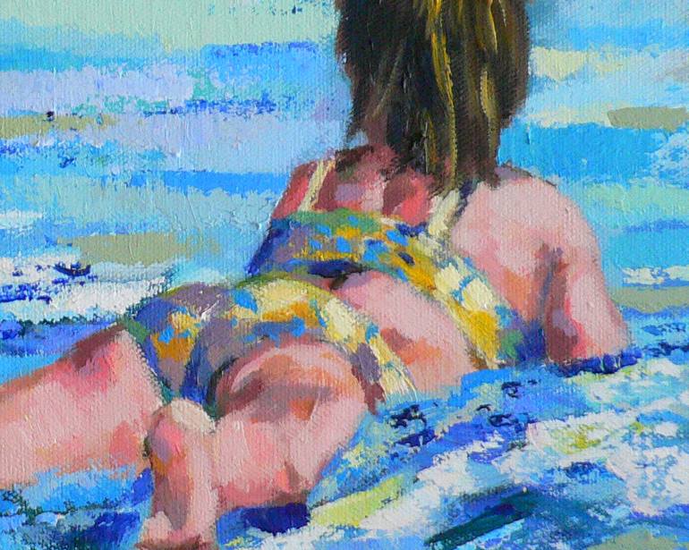 Original Figurative Beach Painting by Belen Sambucety