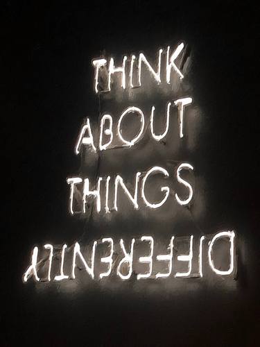 Think About Things Differently Neon Sign thumb