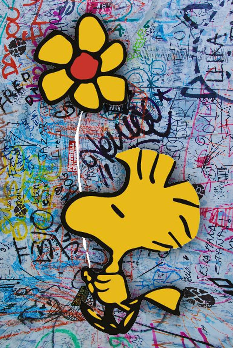 Snoopy And Woodstock Charlie Brown Peanuts 6 Mixed Media by Tony Rubino ...