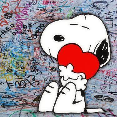 Snoopy And Woodstock Charlie Brown Peanuts Heart thumb