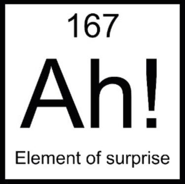 Ah The Element of Surprise T-Shirt Gift for Science Geek thumb