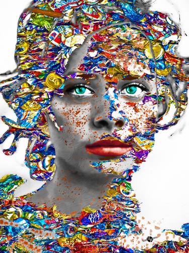 Original Pop Art Portrait Digital by Tony Rubino