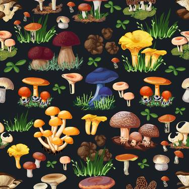 Mushroom Seamless Pattern thumb