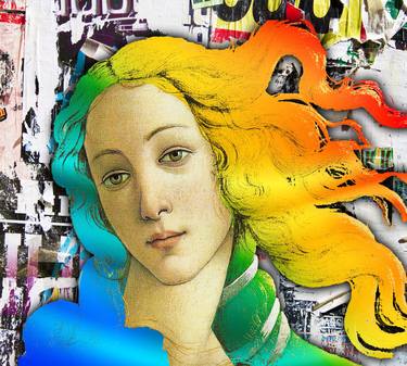 Botticelli Birth Of Venus Pop Color Graffiti 3 thumb