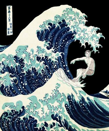 Surfer Japanese Great Wave Print thumb