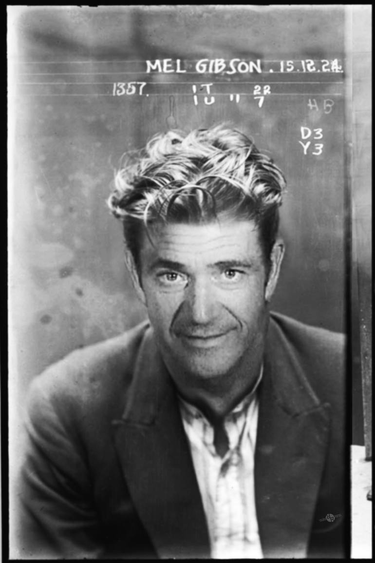 Original Abstract Digital by Tony Rubino Abstract Art on Canvas Mel Gibson Mug Shot Vertical Black And White Original Abstract Digital by Tony Rubino Abstract Art on Canvas Mel Gibson Mug Shot Vertical Black And White