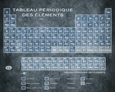 Tableau Periodiques Periodic Table Of The Elements Vintage Chart Blue thumb
