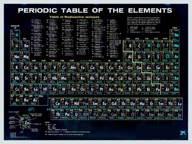 Nerd Geek Periodic Table Of The Elements Vintage Chart Black thumb