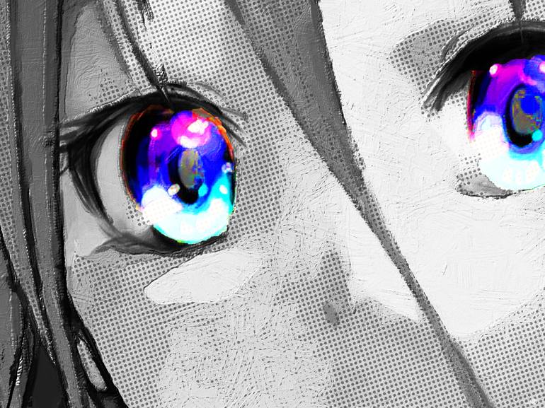 Blue eyes girl anime