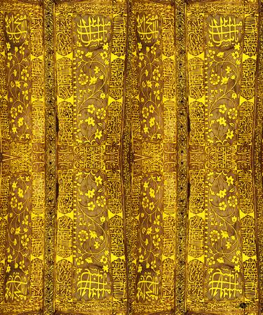 Rubino MET Silk Floral Abstract Gold thumb