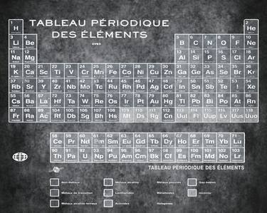 Tableau Periodiques Periodic Table Of The Elements Vintage Chart Silver thumb