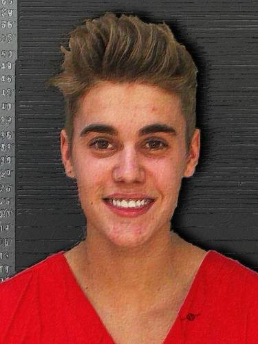 Justin Bieber Mug Shot PAINTING 2014 thumb