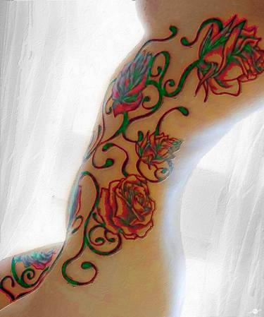 Body Tattoo Woman In Window Color thumb