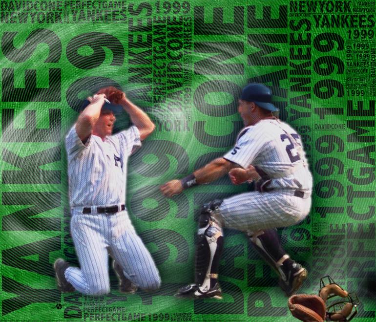 David Cone Yankees Perfect Game 1999 by Tony Rubino (2020) : Painting  Acrylic, Collage on Canvas - SINGULART
