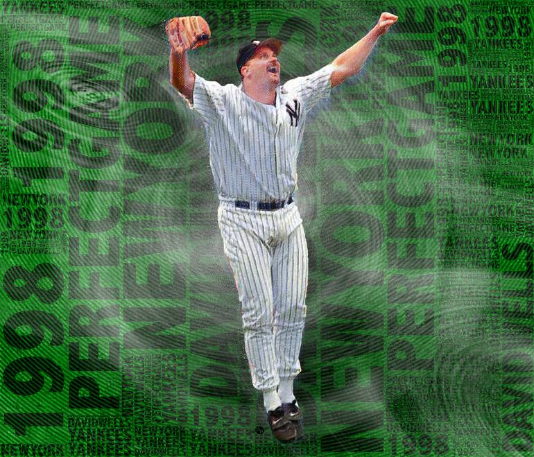 David Wells Yankees Perfect Game 1998 Painting by Tony Rubino