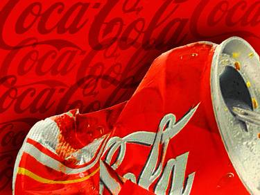 Coca-Cola Can Crush Red Logo Background thumb