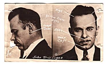 John Dillinger Mug Shot Identifying Features thumb