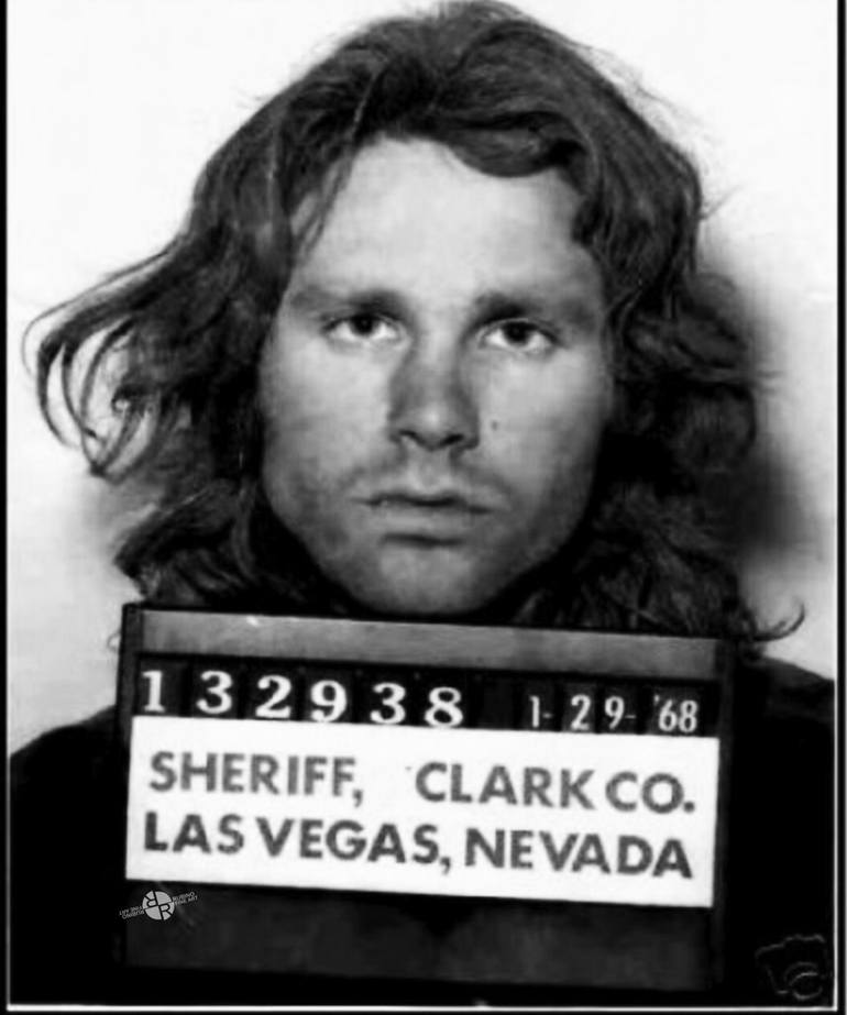 Jim Morrison Mug Shot Poster Picture Frame 8x10 
