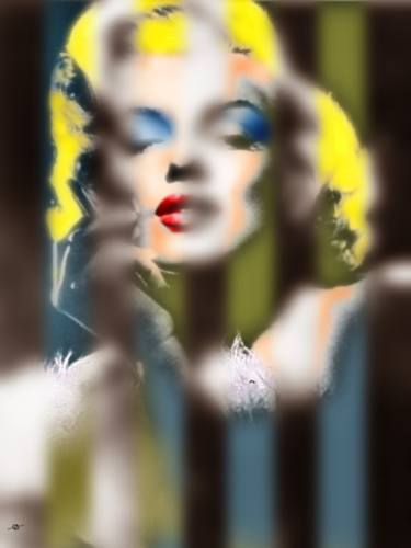 Marilyn Monroe Fuzzy Stripes thumb