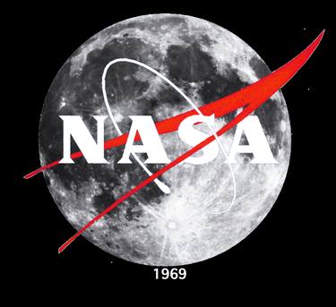 NASA Moon Landing Anniversary Classic Logo Graphic Tee thumb