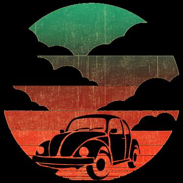 Classic Car Sunset Retro Vintage VW Volkswagen Beatle thumb